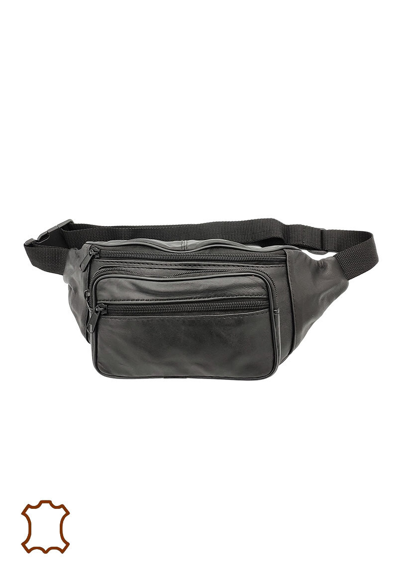 Großhändler Maromax - Gürteltasche aus Leder mit mehreren Taschen
