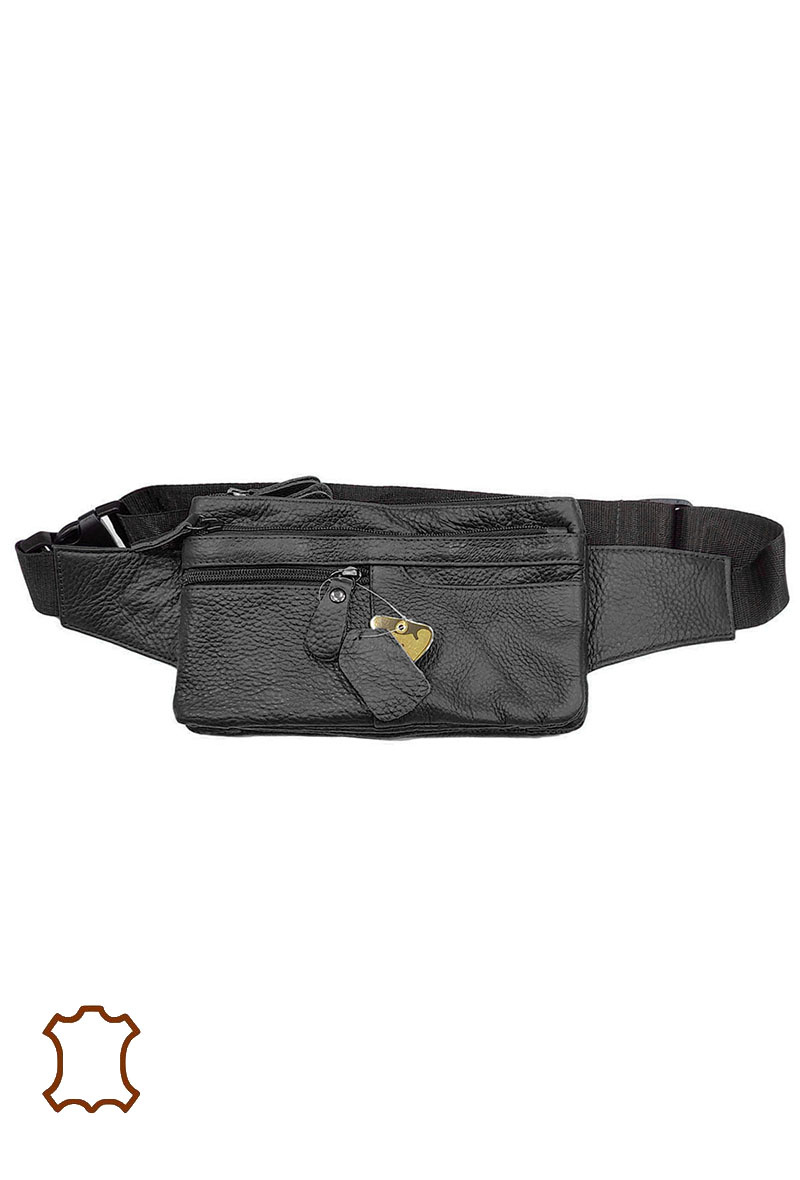 Wholesaler Maromax - Flat belt bag with 3 leather gussets