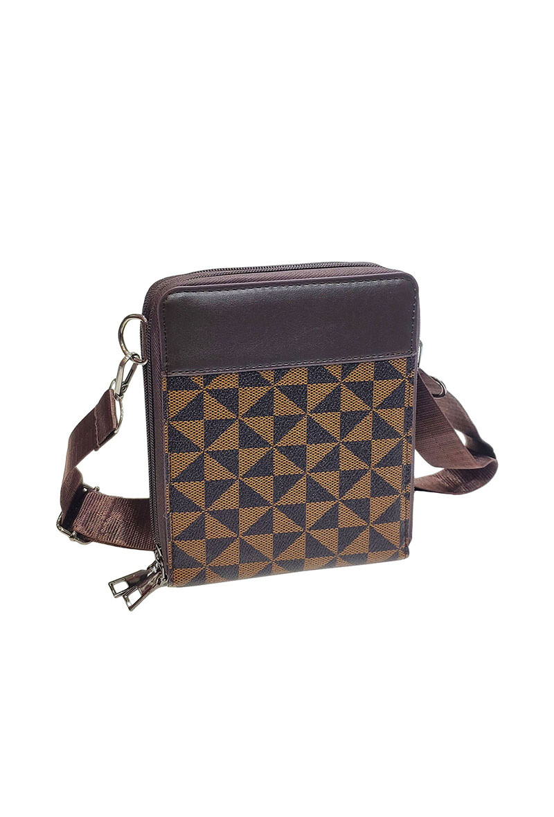 Grossista Maromax - BORSA QUADRATA CON STAMPA MONOGRAMMA