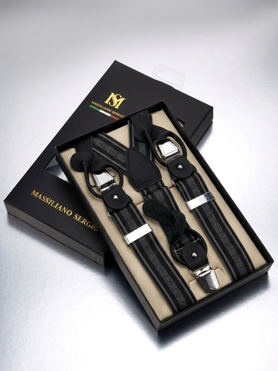 Großhändler Massiliano Sergio - Hosenträger in einer Geschenkbox