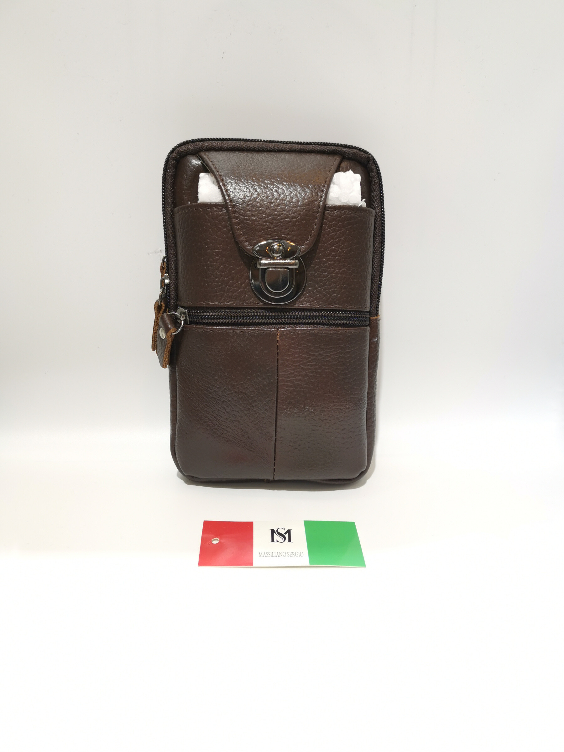 Grossiste Massiliano Sergio - Sacoche cuir de vachette