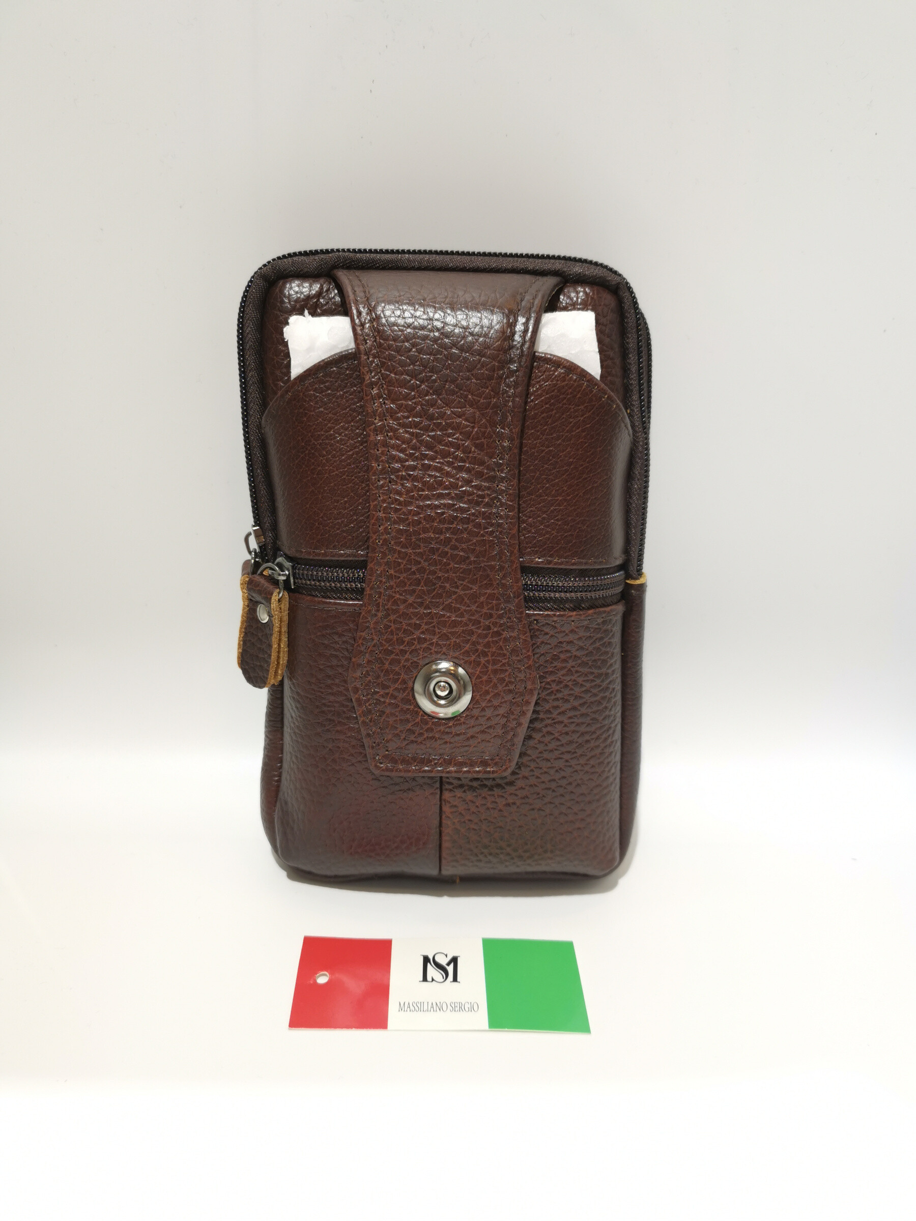 Grossiste Massiliano Sergio - Sacoche cuir de vachette