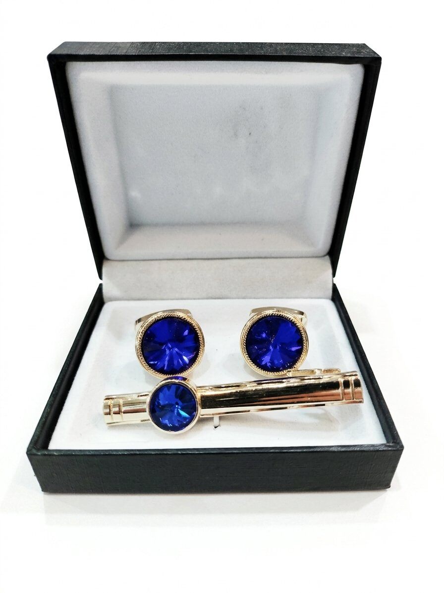 Grossiste Massiliano Sergio - Coffret bouton manchette avec une pince cravate Massiliano Sergio