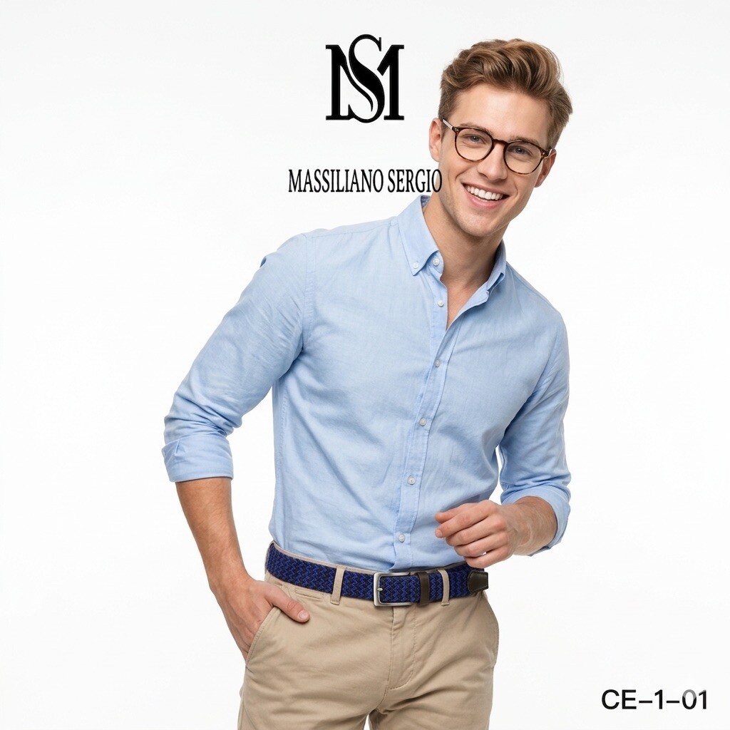 Wholesaler Massiliano Sergio - Elastic belt with cowhide split leather tip by Massiliano Sergio