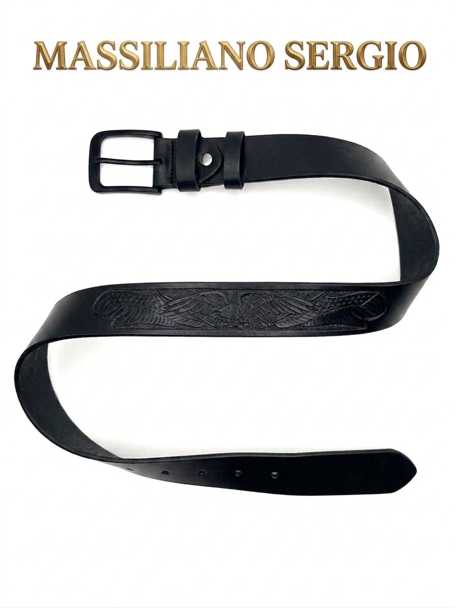 Wholesaler Massiliano Sergio - Buckle belt with an eagle