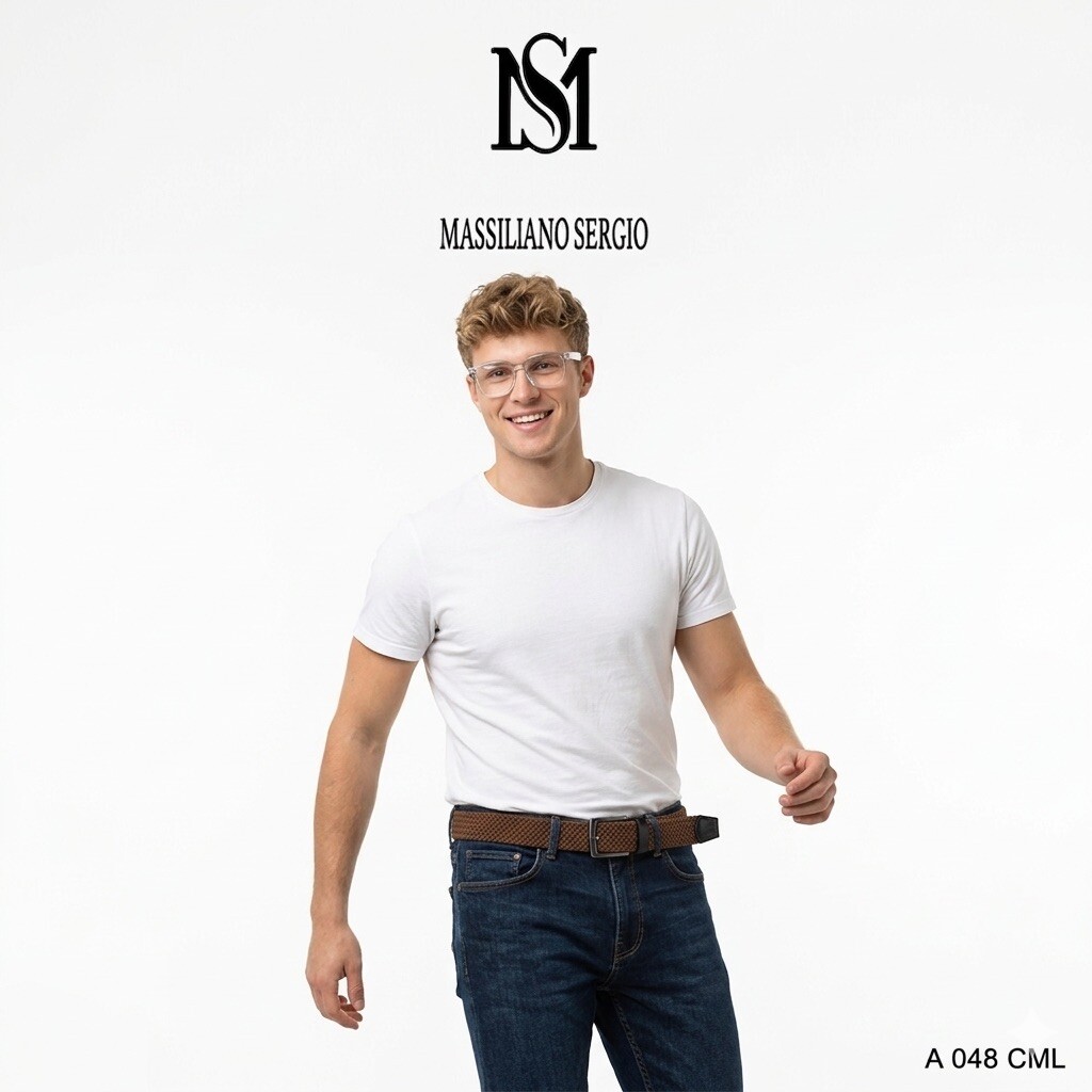 Wholesaler Massiliano Sergio - Elastic belt with cowhide split leather tip by Massiliano Sergio