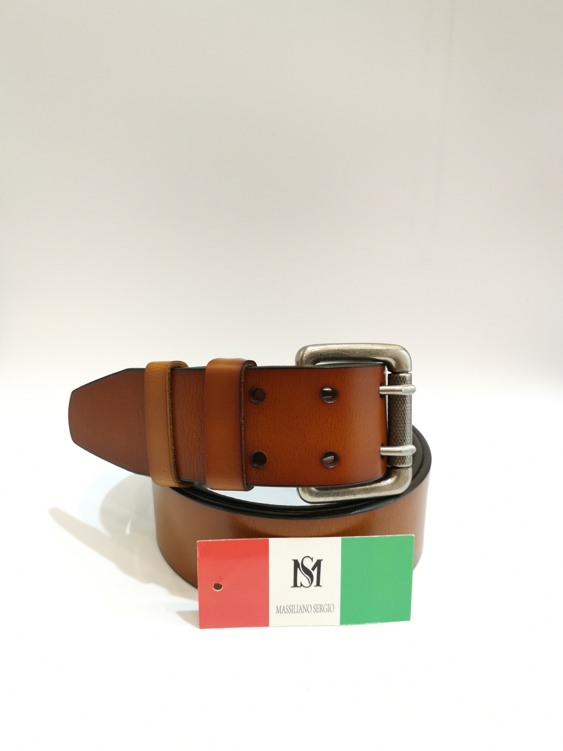 Grossista Massiliano Sergio - Cintura con fibbia ad ardiglione larga 4 cm