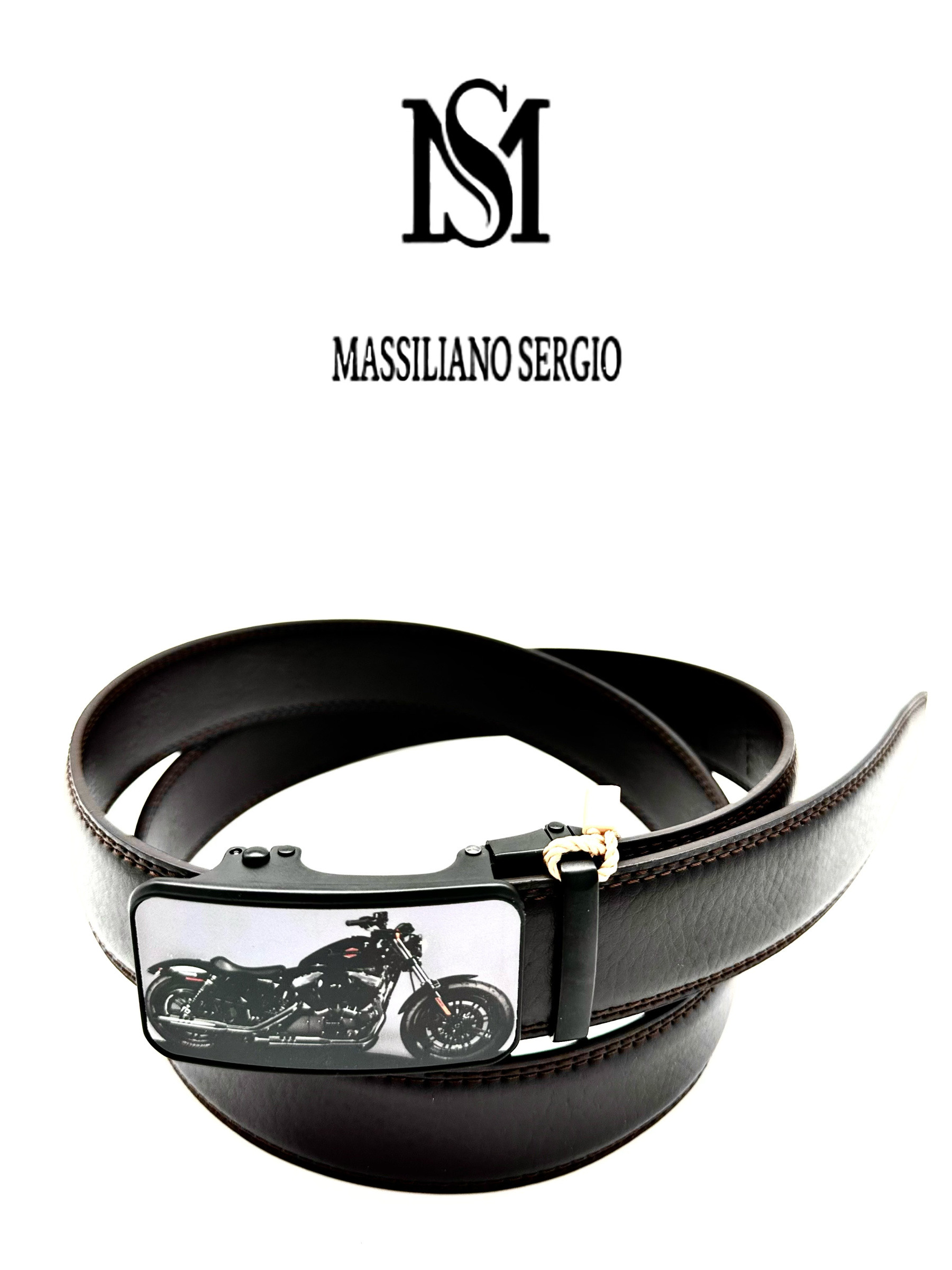 Großhändler Massiliano Sergio - Automatischer Gürtel mit einem Massiliano Sergio Motorrad
