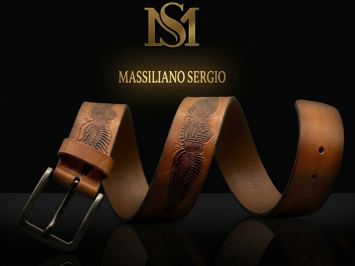 Wholesaler Massiliano Sergio - Prong buckle belt with wings