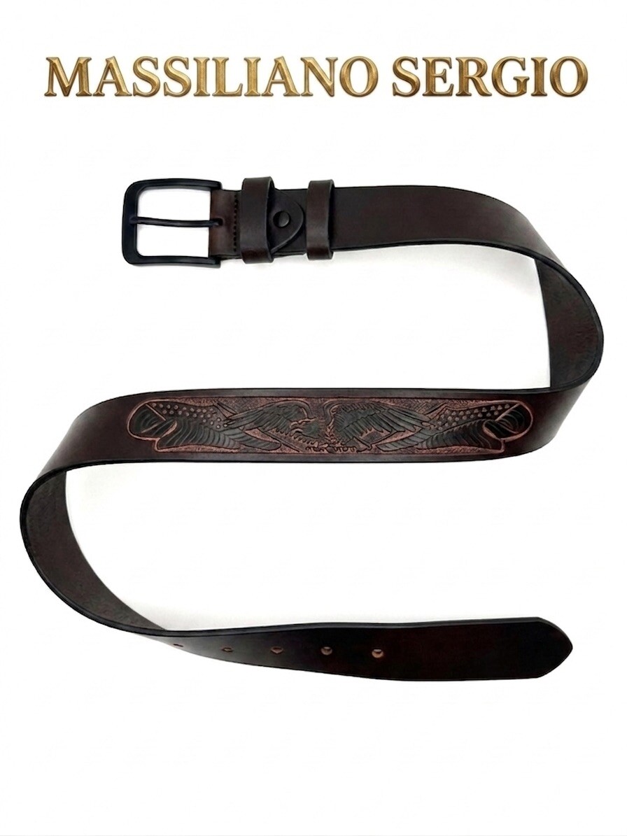 Wholesaler Massiliano Sergio - Buckle belt with an eagle