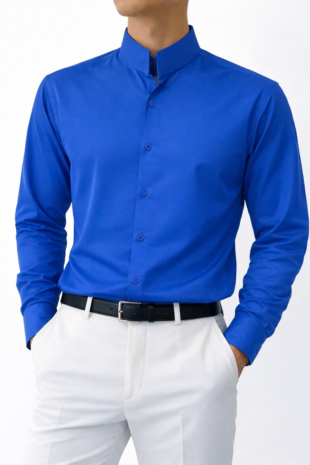 Mayorista Massiliano Sergio - Camisa con cuello tulipán Massiliano Sergio