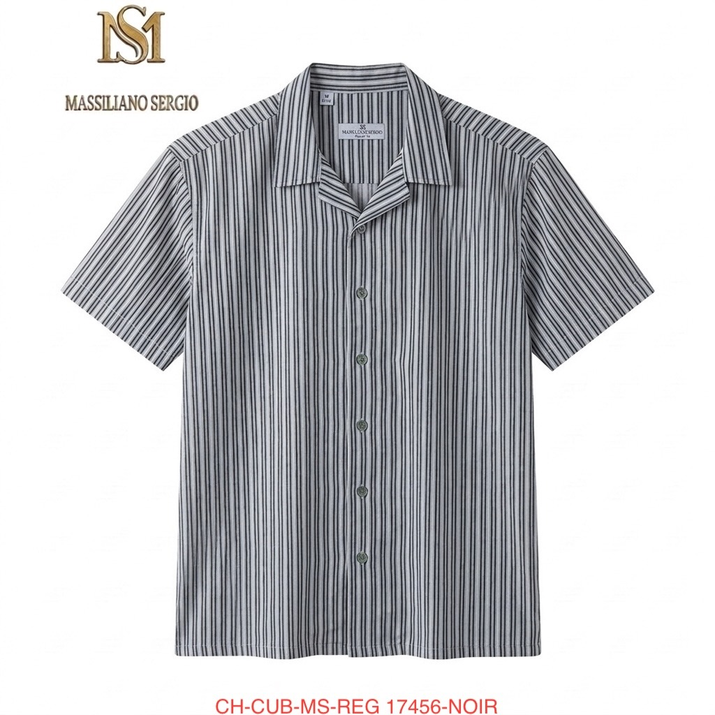 Wholesaler Massiliano Sergio - Cuban collar short-sleeve shirt