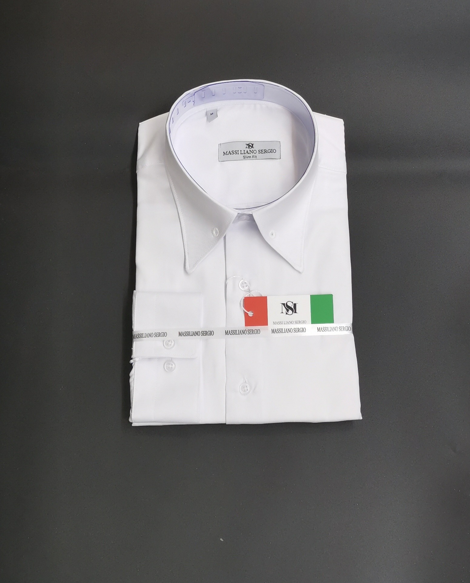 Grossista Massiliano Sergio - Camicia con colletto inglese a barretta