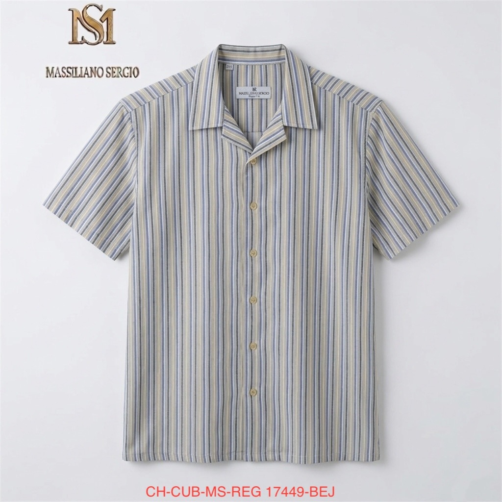 Wholesaler Massiliano Sergio - Cuban collar short-sleeve shirt