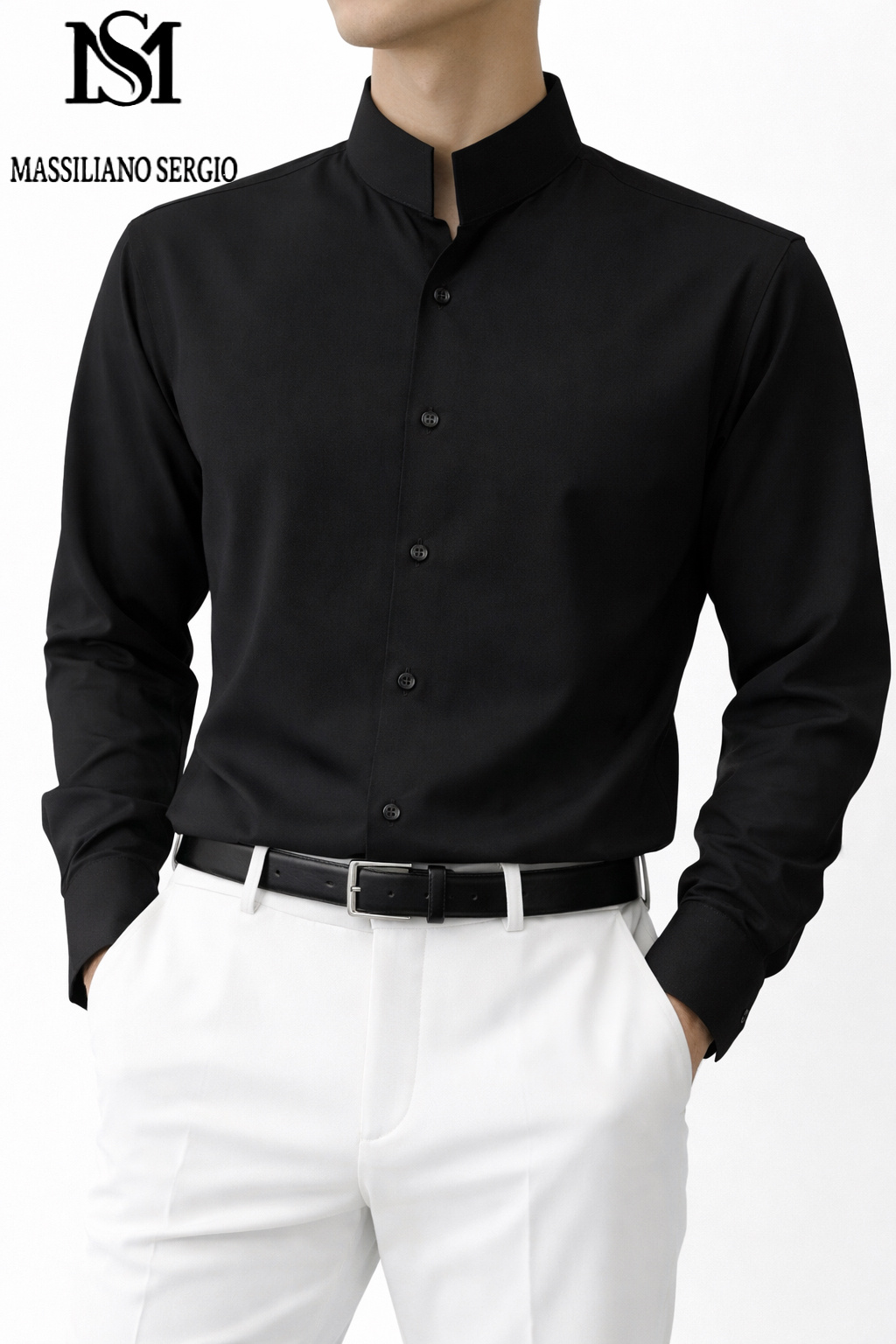 Wholesaler Massiliano Sergio - Shirt with Indian collar