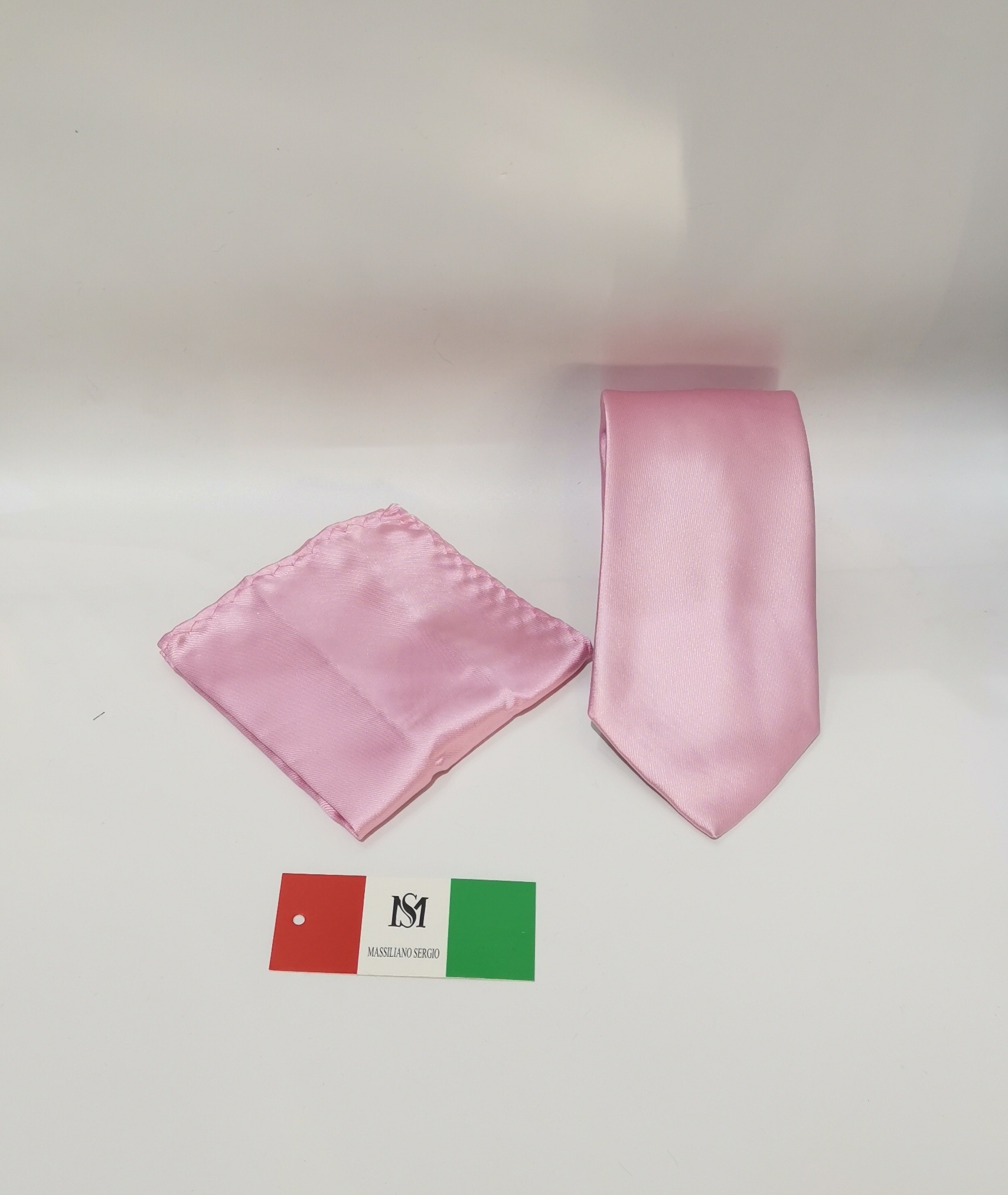 Großhändler Massiliano Sergio - 8cm Krawatte mit einem Massiliano Sergio Einstecktuch