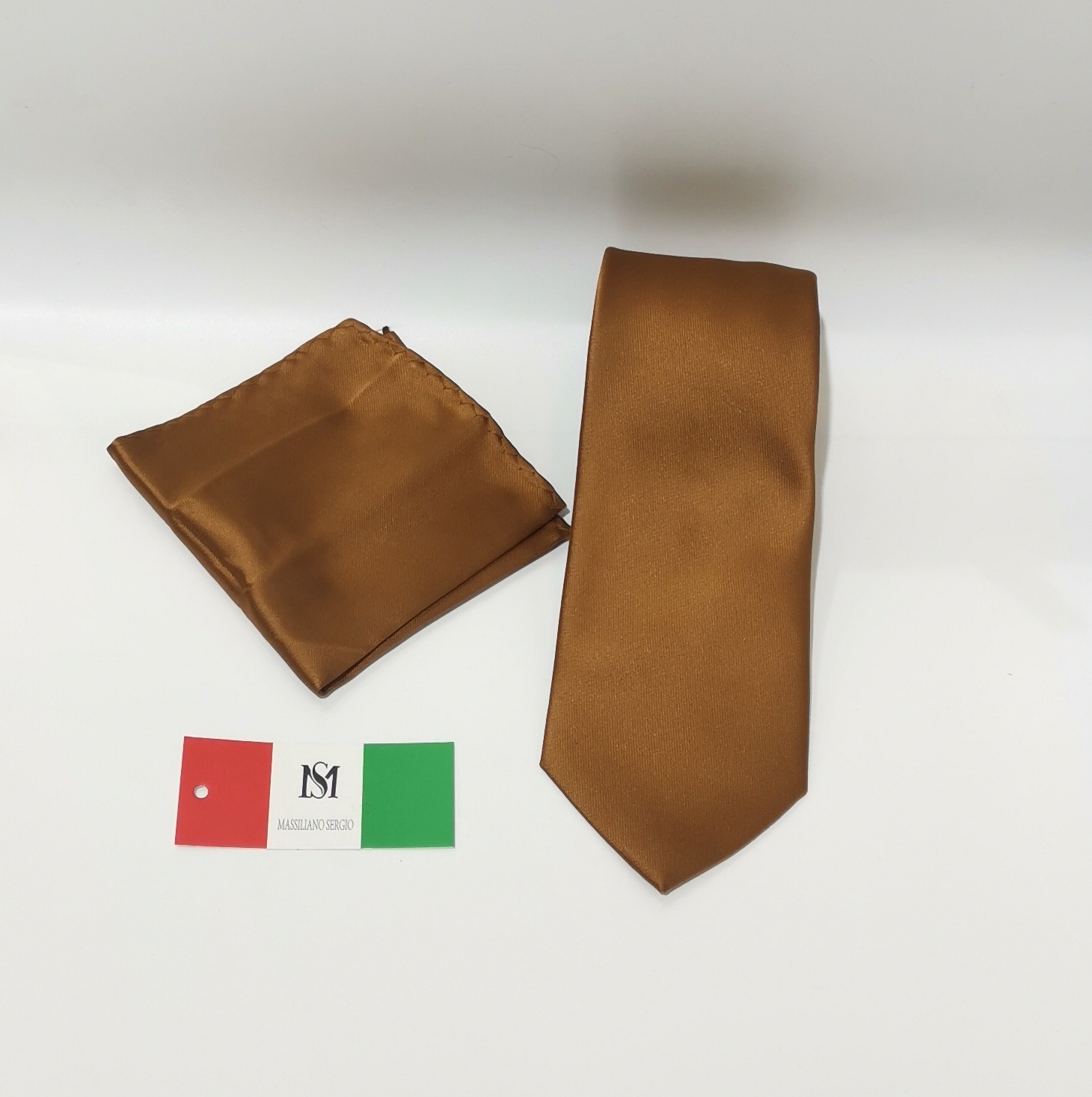 Mayorista Massiliano Sergio - Corbata de 8cm con pañuelo Massiliano Sergio