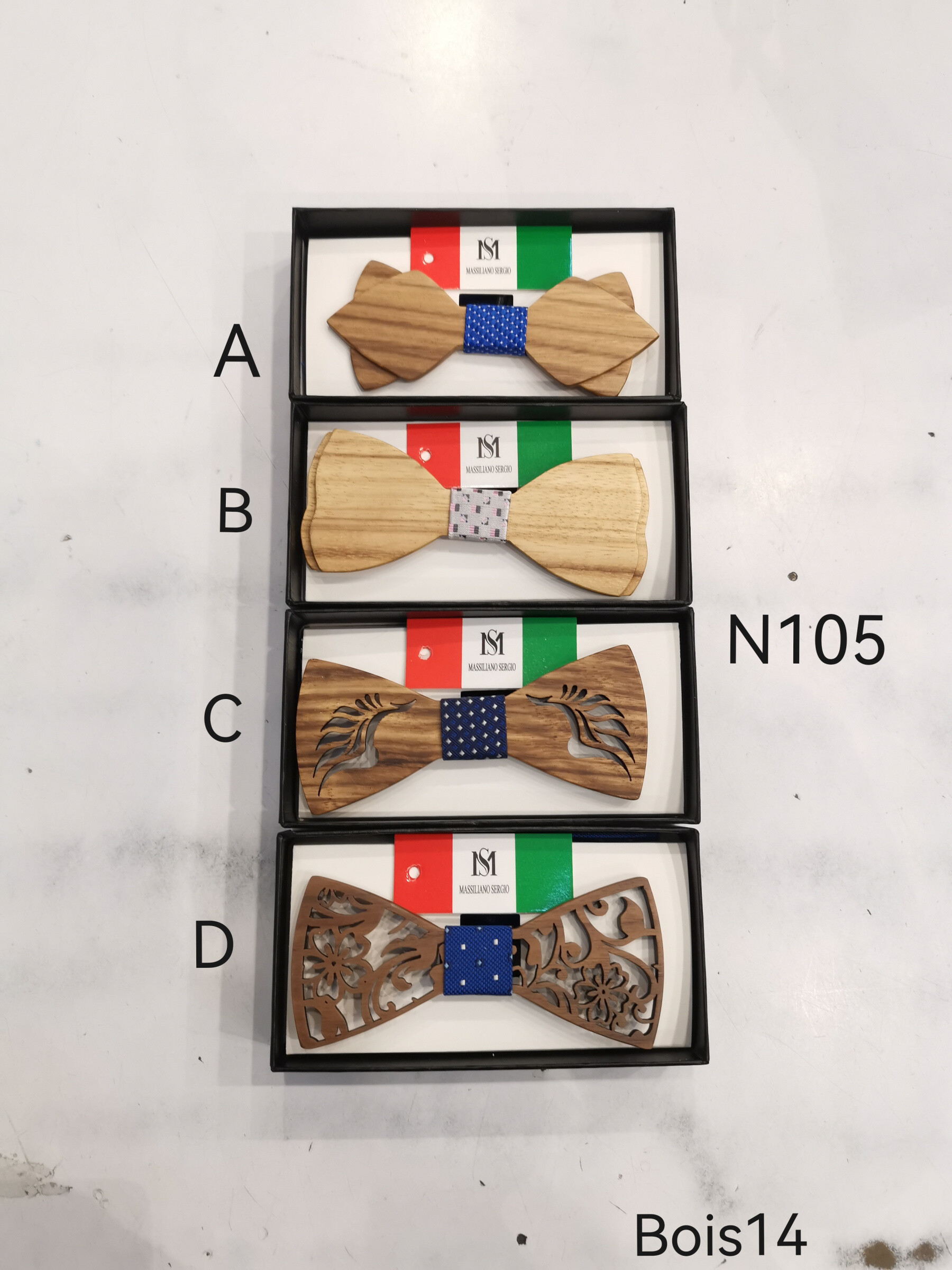 Grossista Massiliano Sergio - Papillon in legno