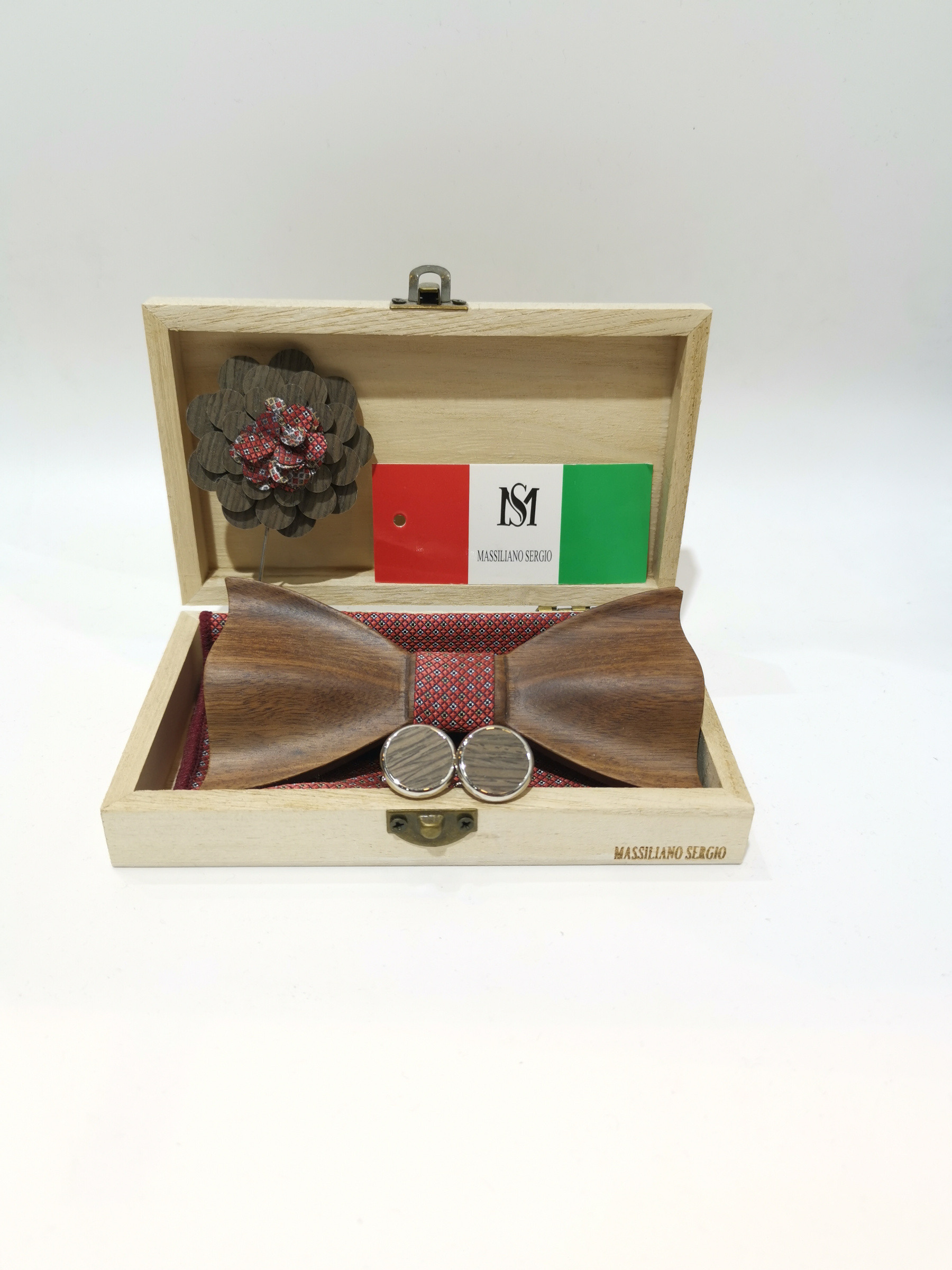 Grossista Massiliano Sergio - Set di papillon in legno