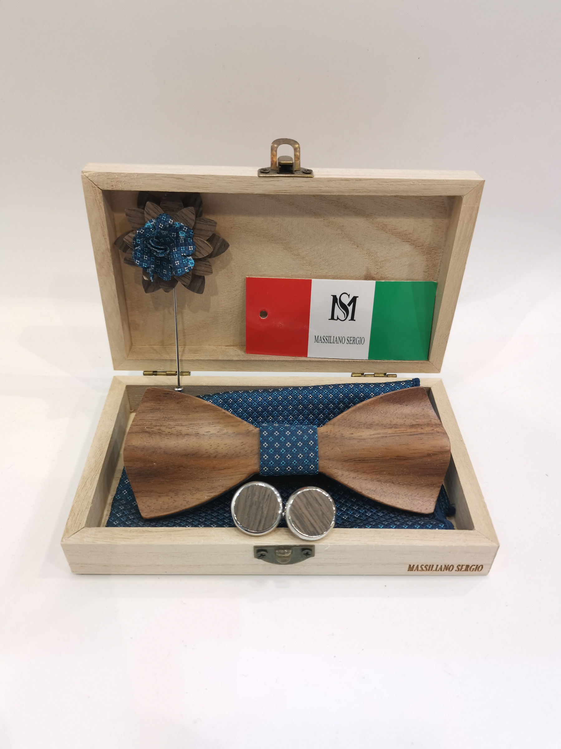 Grossista Massiliano Sergio - Set di papillon in legno