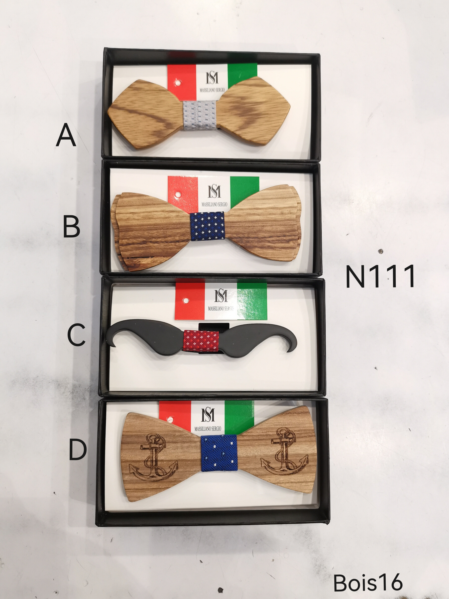 Grossista Massiliano Sergio - Papillon in legno