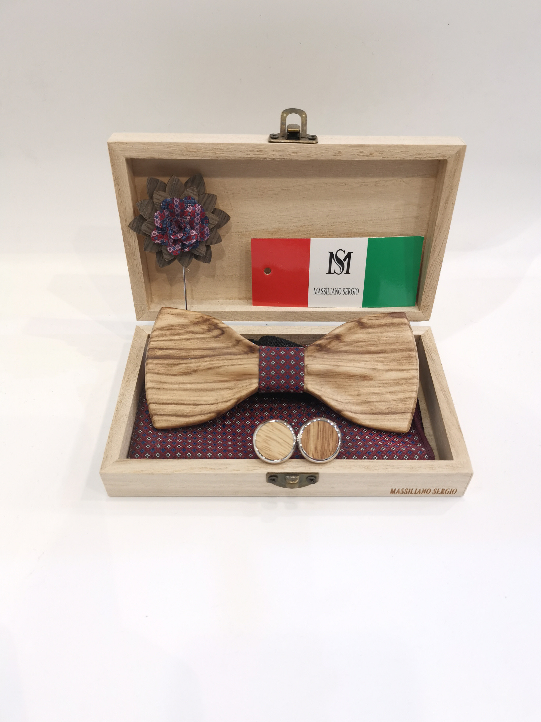 Grossista Massiliano Sergio - Set di papillon in legno