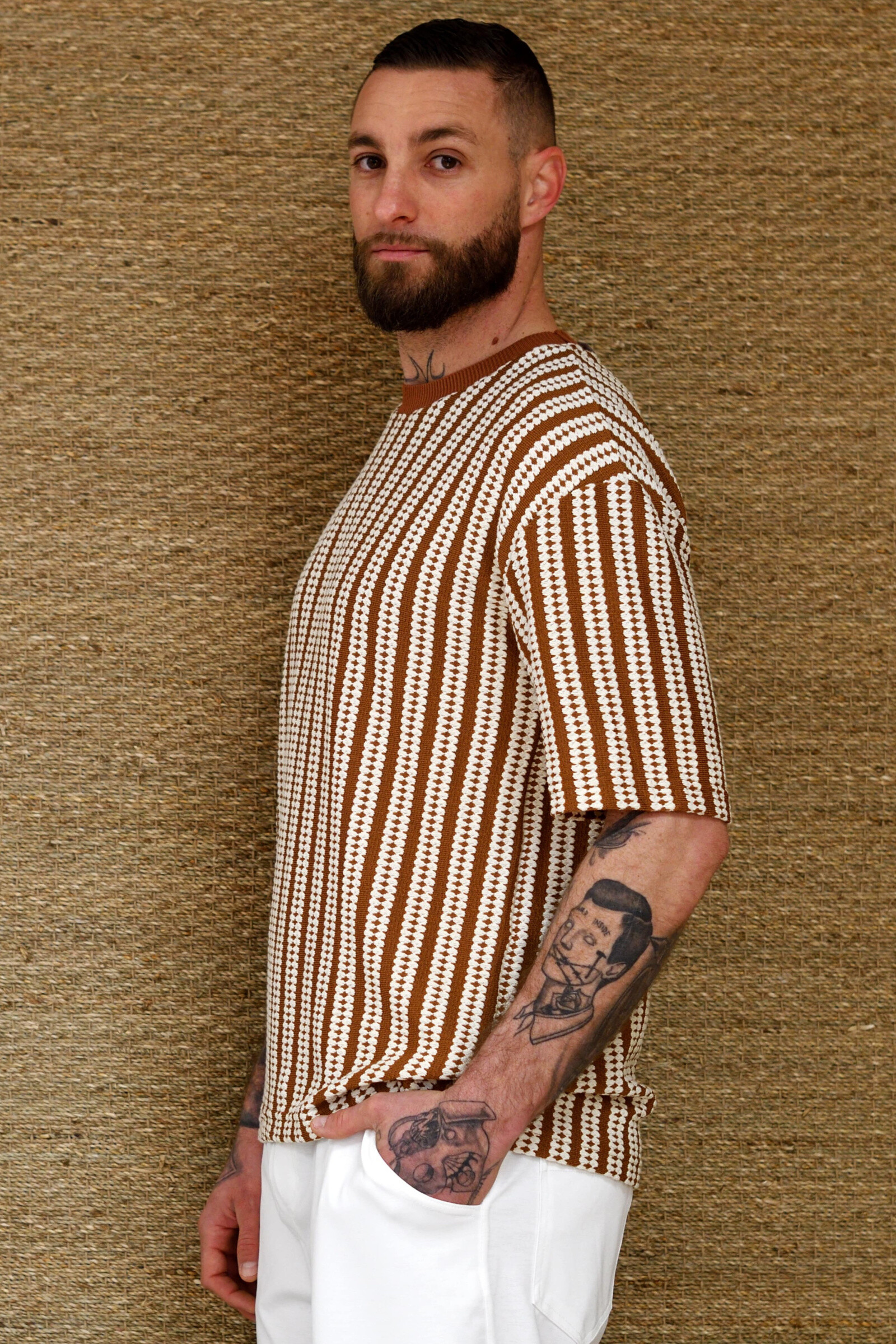 Wholesaler MASSIMO CARINO - Thick t-shirt hook stripes