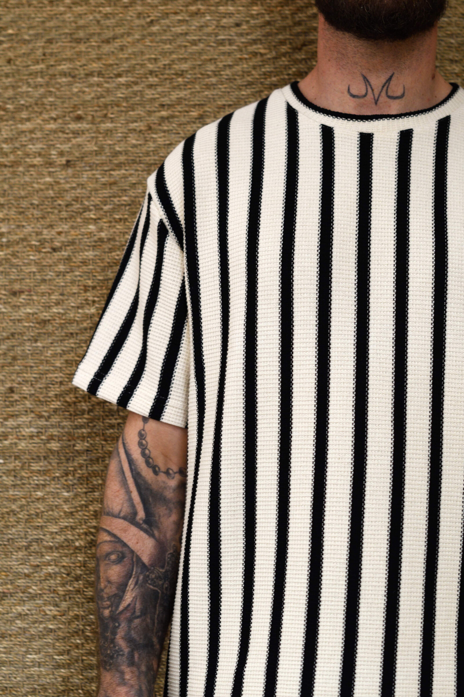 Wholesaler MASSIMO CARINO - Thick t-shirt Hook vertical stripes