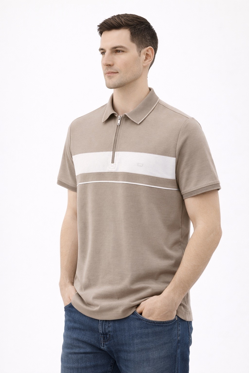 Großhändler MAXWAY - Gestreiftes T-Shirt aus Jersey-Baumwoll-Lycra
