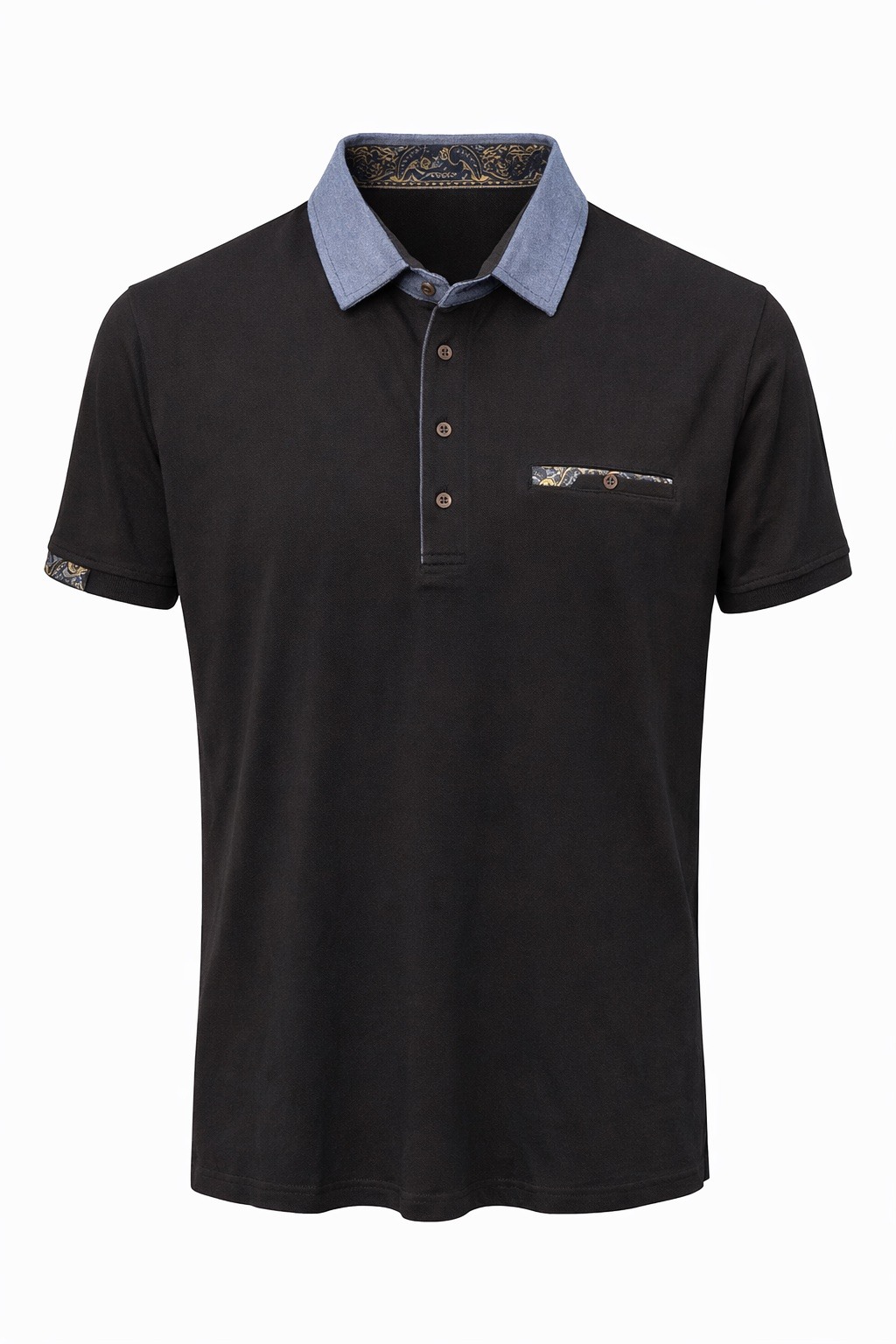 Großhändler MAXWAY - Poloshirt mit Jeanskragen