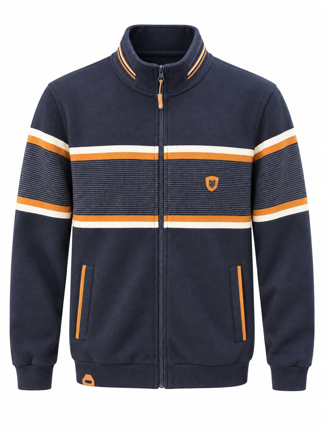 Mayorista MAXWAY - Chaqueta de forro polar con cremallera y bandas contrastantes