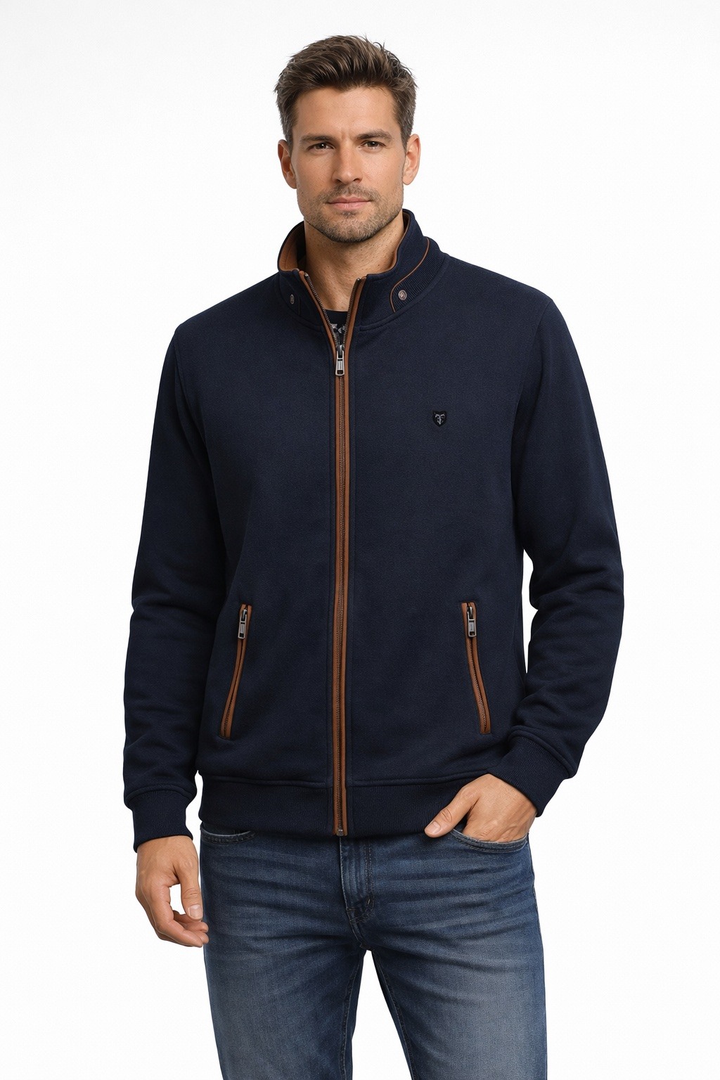 Großhändler MAXWAY - Jacke aus leichtem Baumwollpiqué mit Reißverschlusstaschen