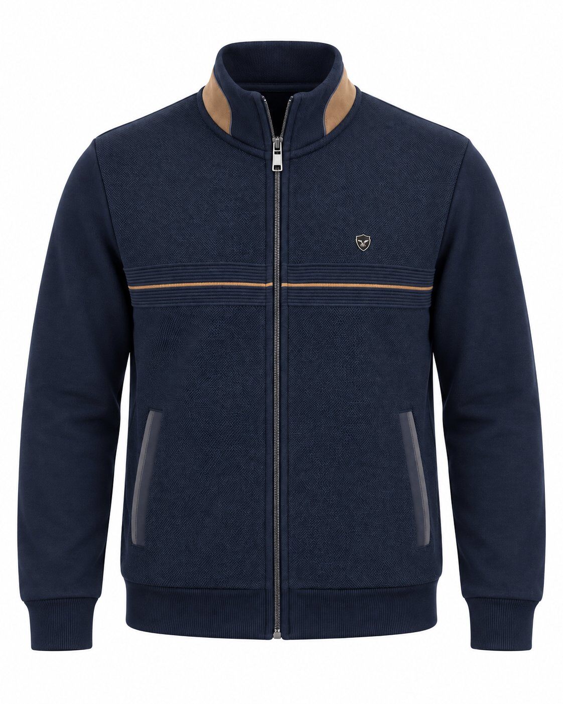 Mayorista MAXWAY - Chaqueta texturizada con cremallera y banda de punto