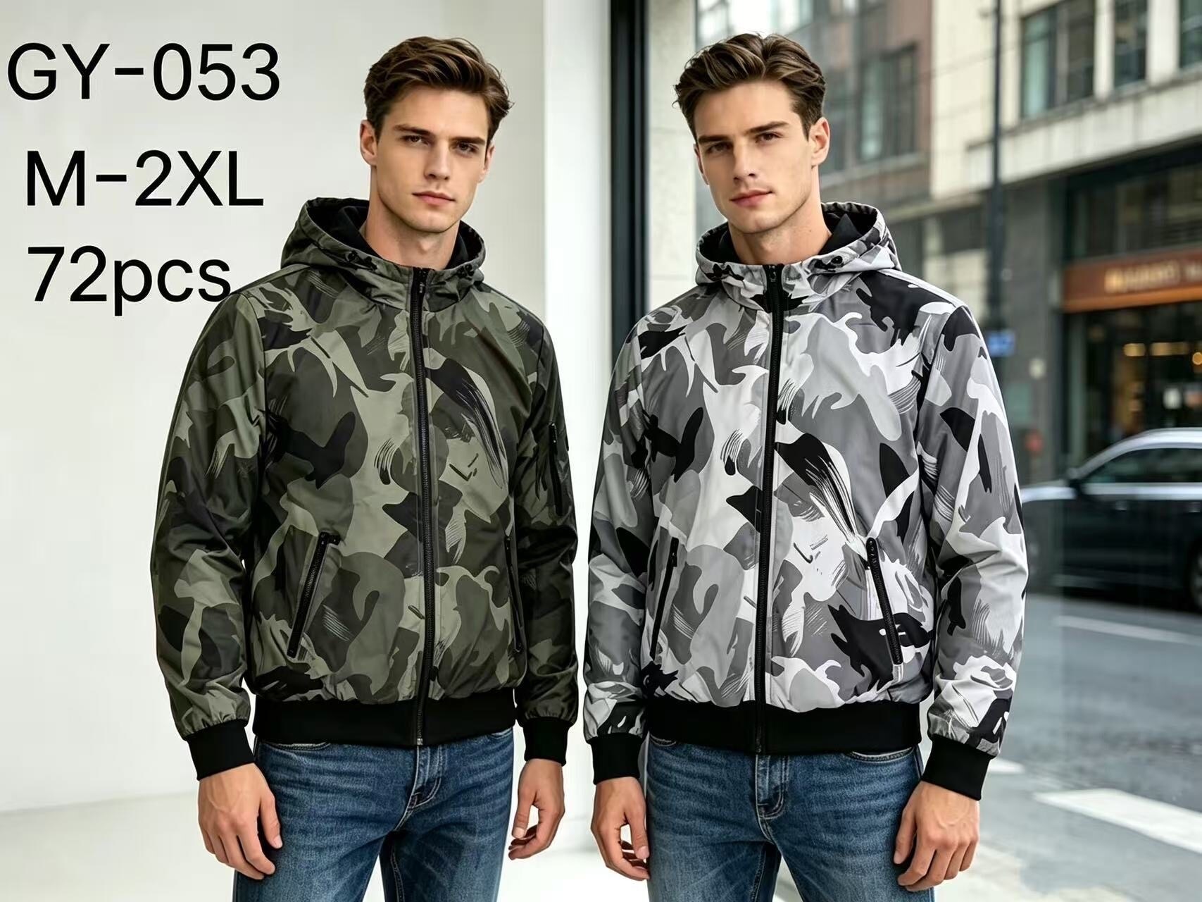 Grossiste Mentex Homme - Blouson bomber effet camouflage avec capuche et zip