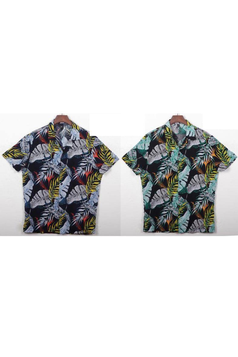 Grossiste Mentex Homme - Chemise rayonne vegetation manches courtes