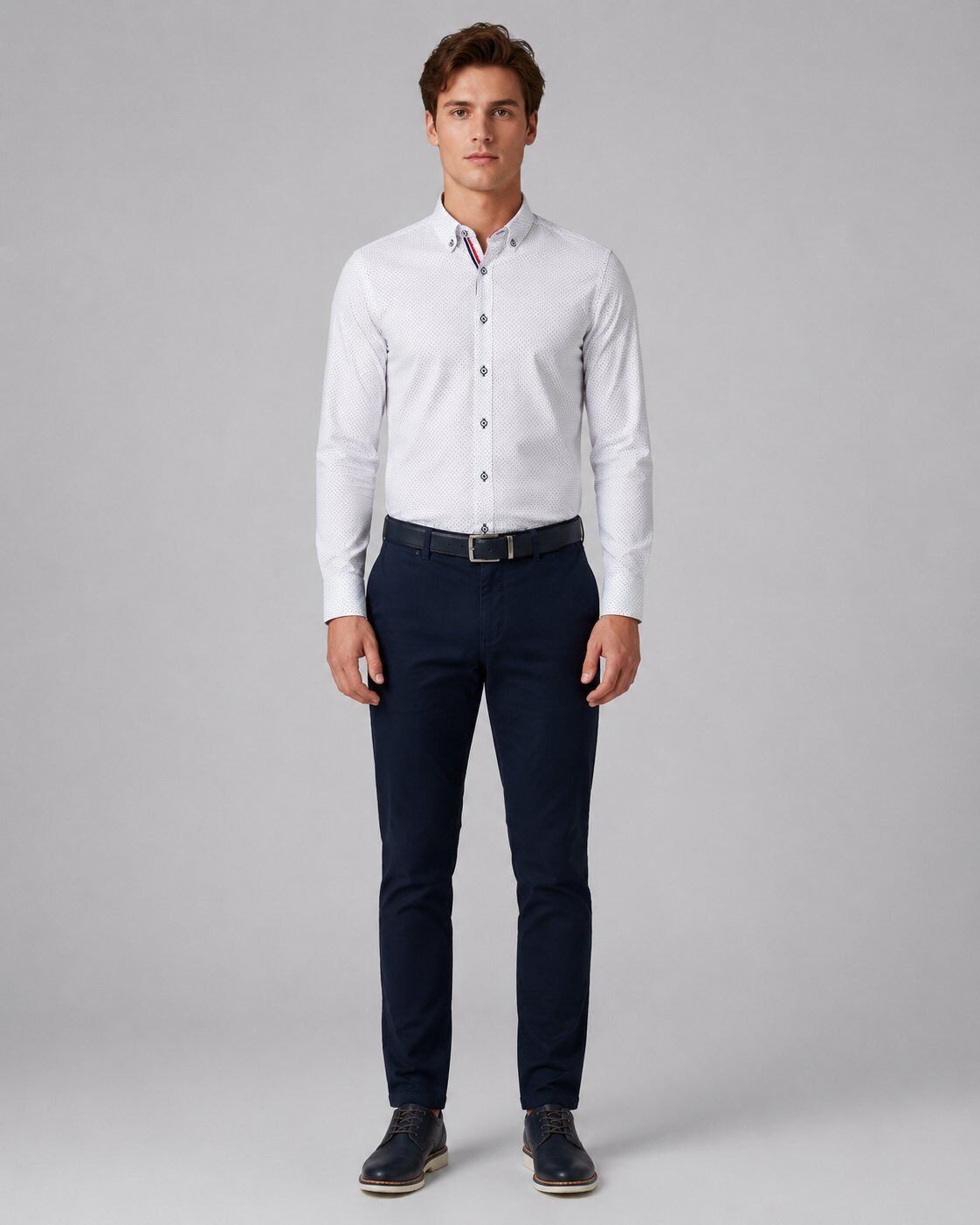 Großhändler Mentex Homme - Gemustertes Oxford-Hemd