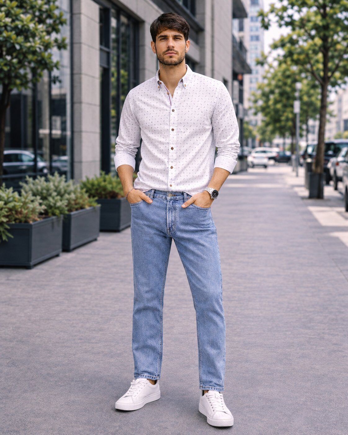 Wholesaler Mentex Homme - Chic Stretch Cotton Shirt