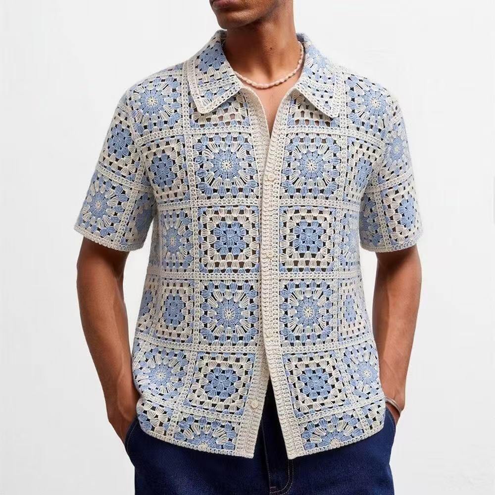 Grossista Mentex Homme - Camicia a maniche corte dallo stile vintage