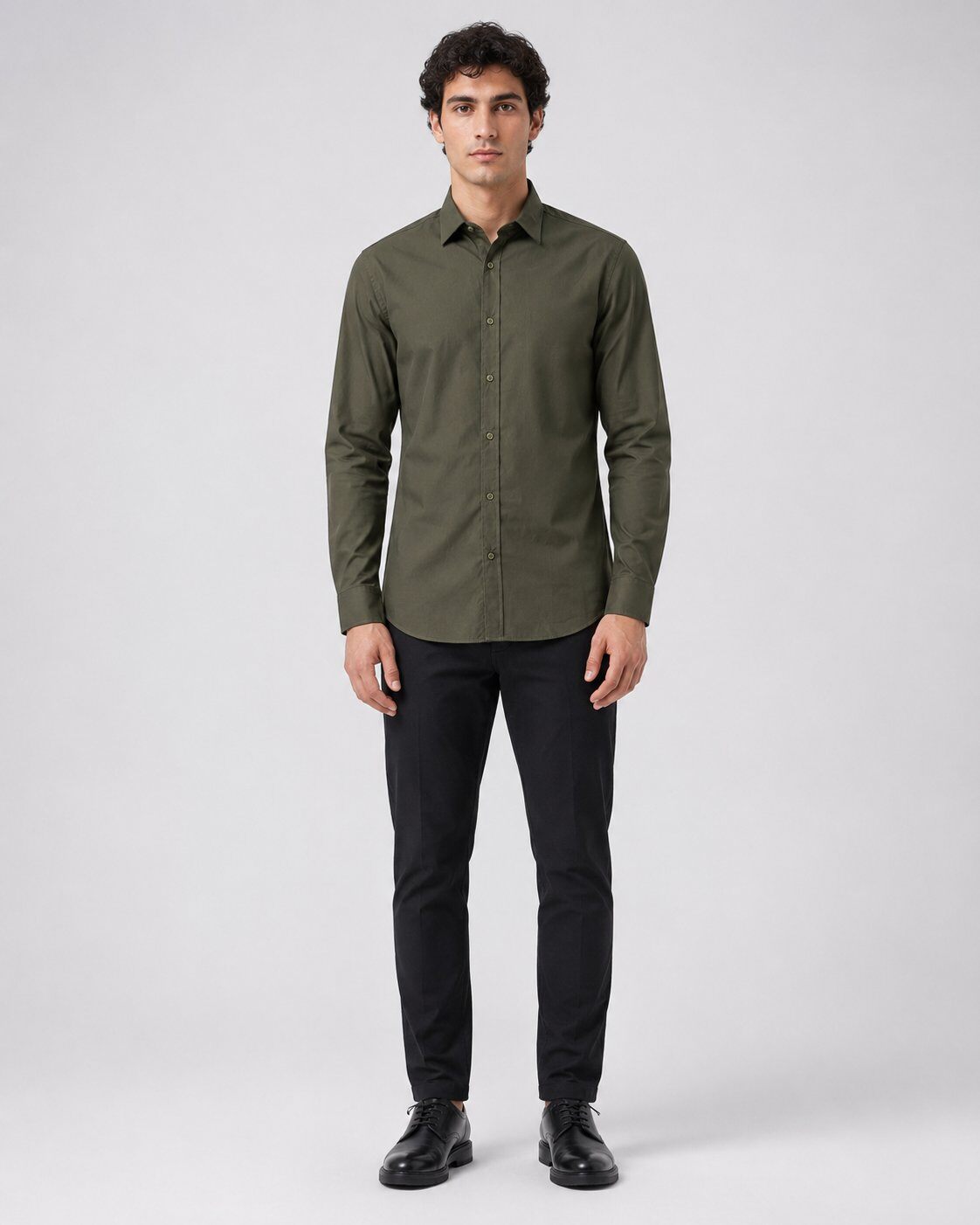 Großhändler Mentex Homme - Klassisches Eleganz Khaki Hemd