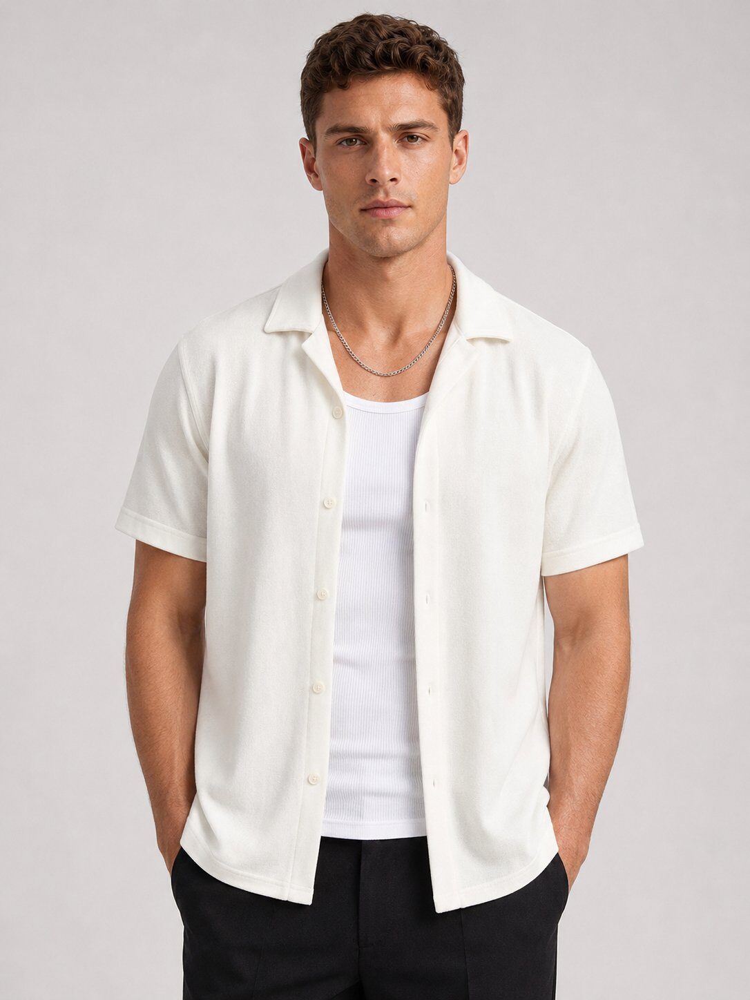 Grossista Mentex Homme - Camicia estiva con collo aperto