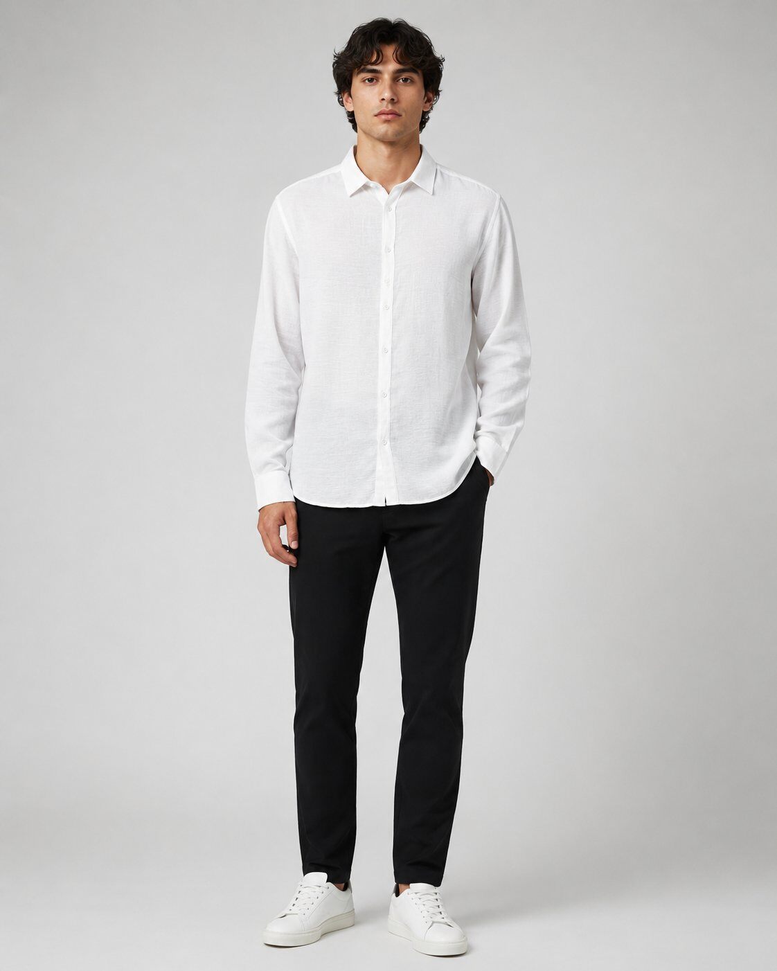 Grossista Mentex Homme - Camicia Bianca Fluida Elegante