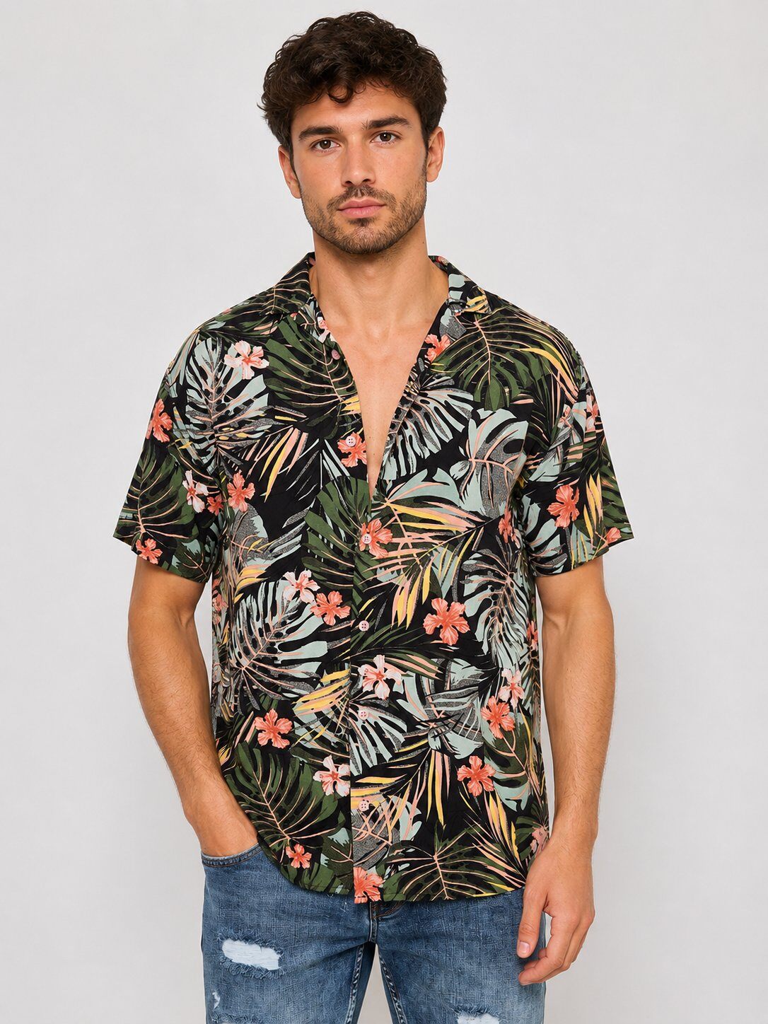 Grossista Mentex Homme - Camicia Estiva Tropicale Fluida