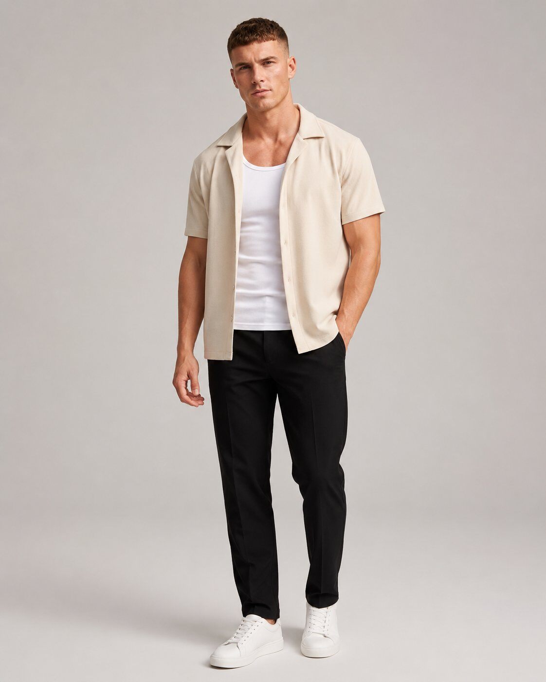 Mayorista Mentex Homme - Camisa Beige Clásica de Verano