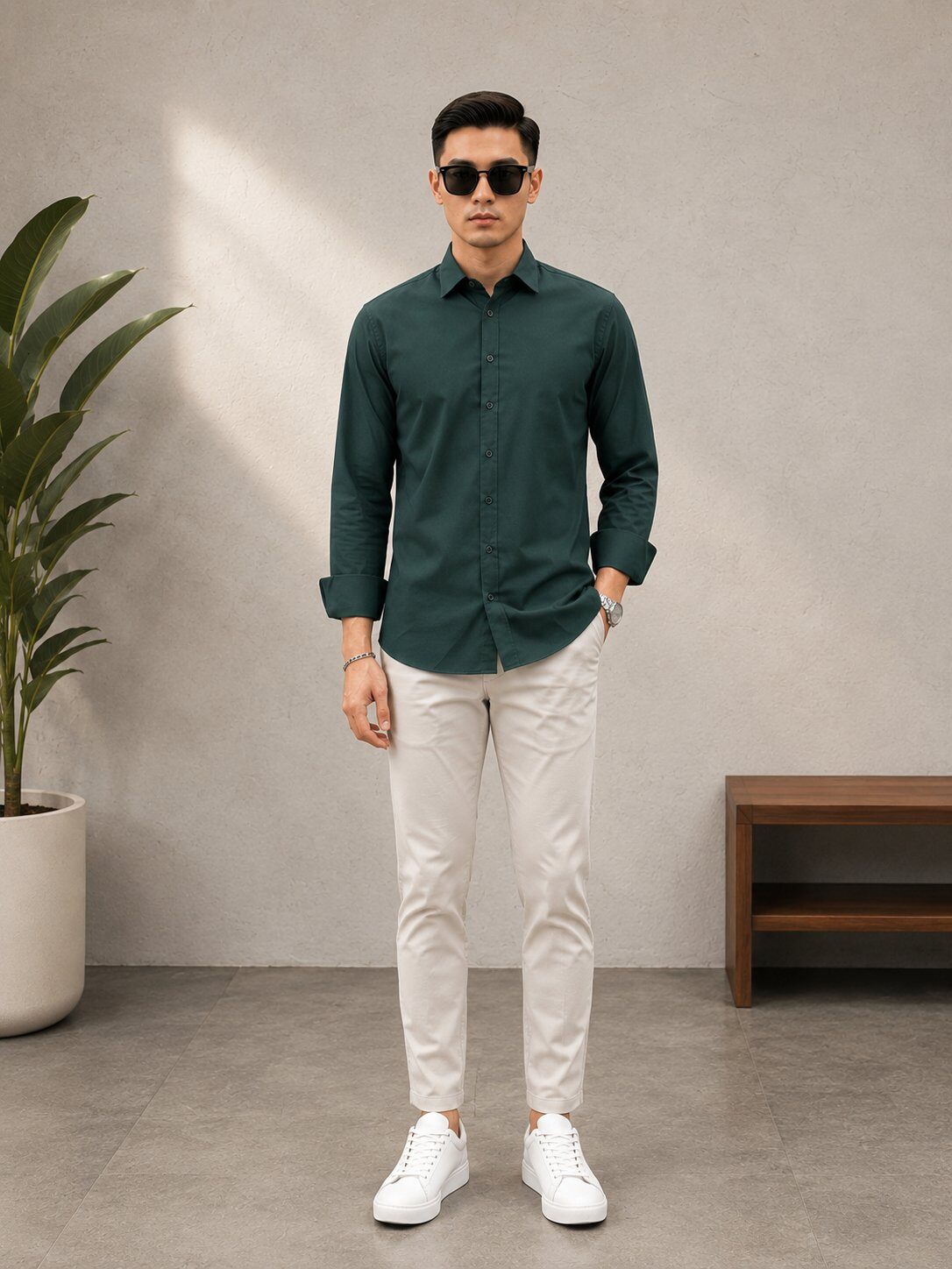 Wholesaler Mentex Homme - Elegant Fit Solid Shirt