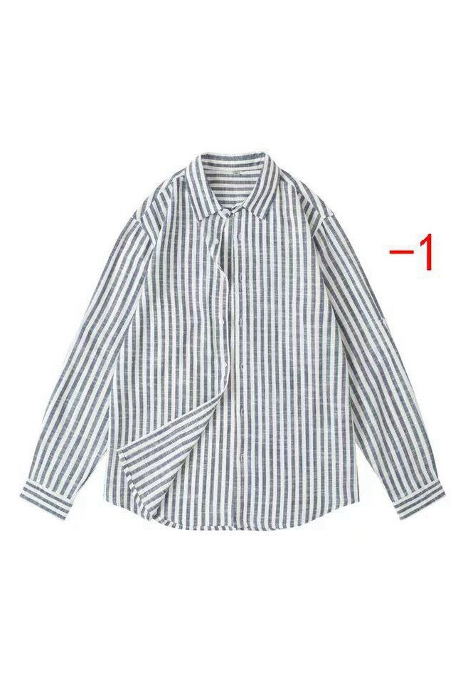 Grossiste Mentex Homme - CHEMISE LIN MANCHES LONGUES HOMME EFFET RAYURE