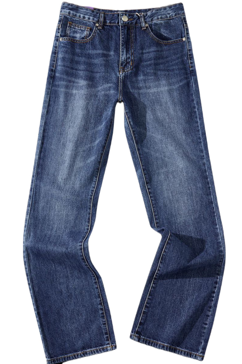 Mayorista Mentex Homme - Vaqueros de hombre de corte ancho en color azul con efecto desteñido