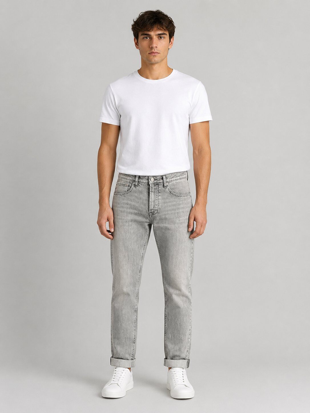 Grossista Mentex Homme - Jeans Napoli Slim Grigio Chiaro