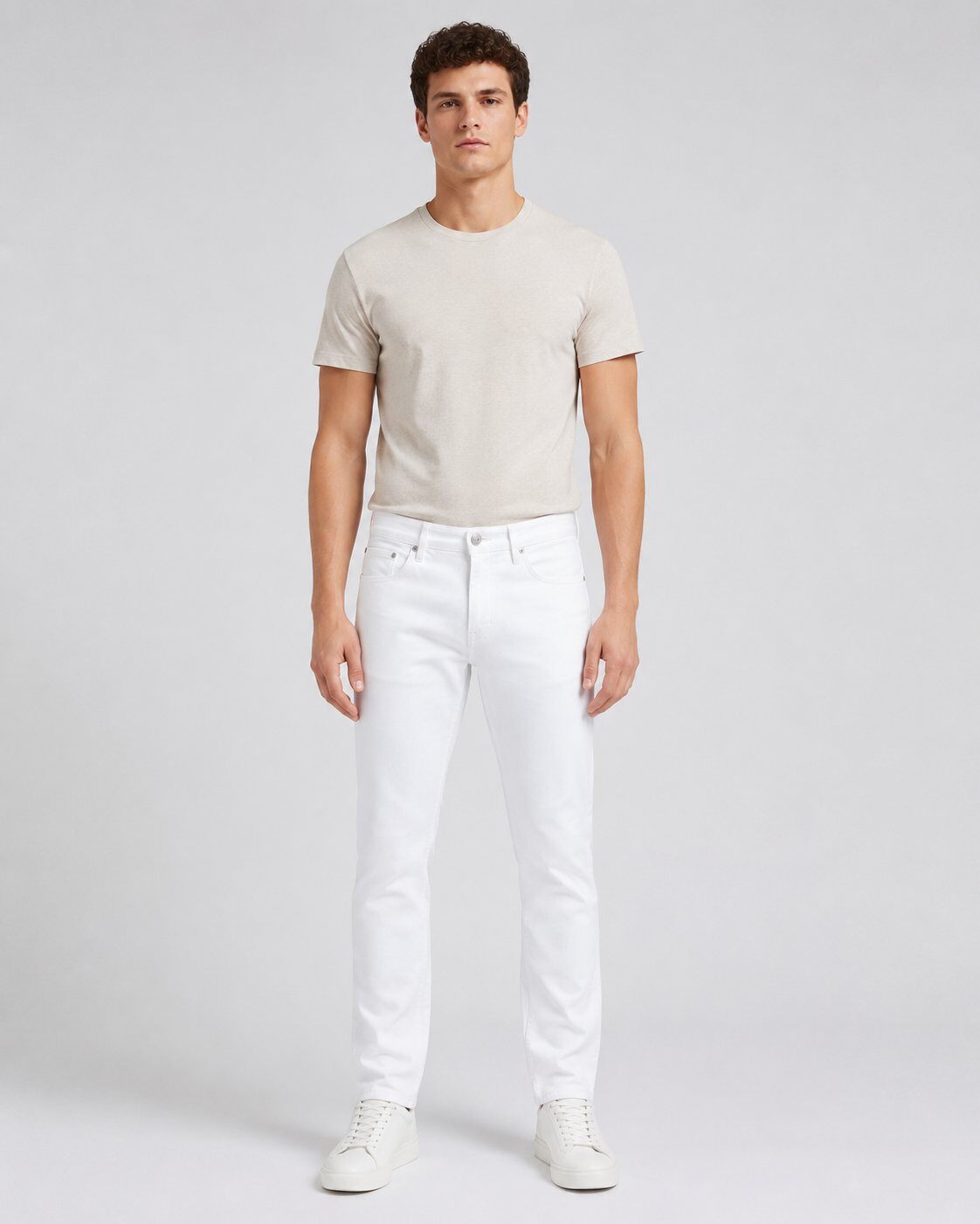 Großhändler Mentex Homme - Reine Weiße Slim Jeans
