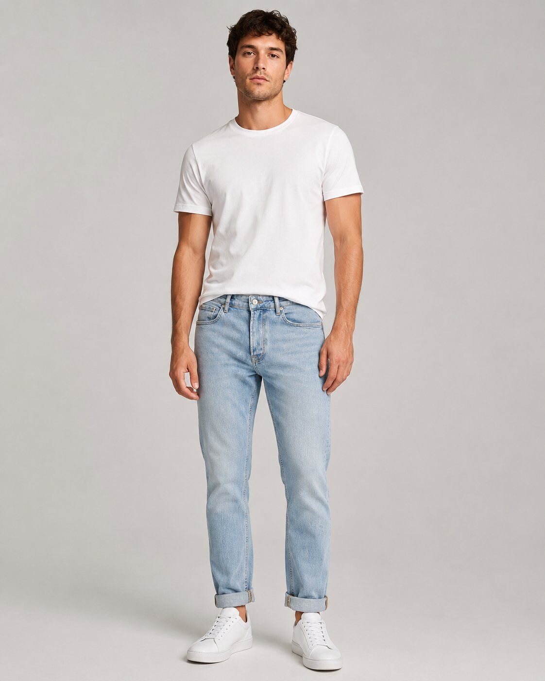 Grossista Mentex Homme - Jeans Aderenti Azzurro Chiaro