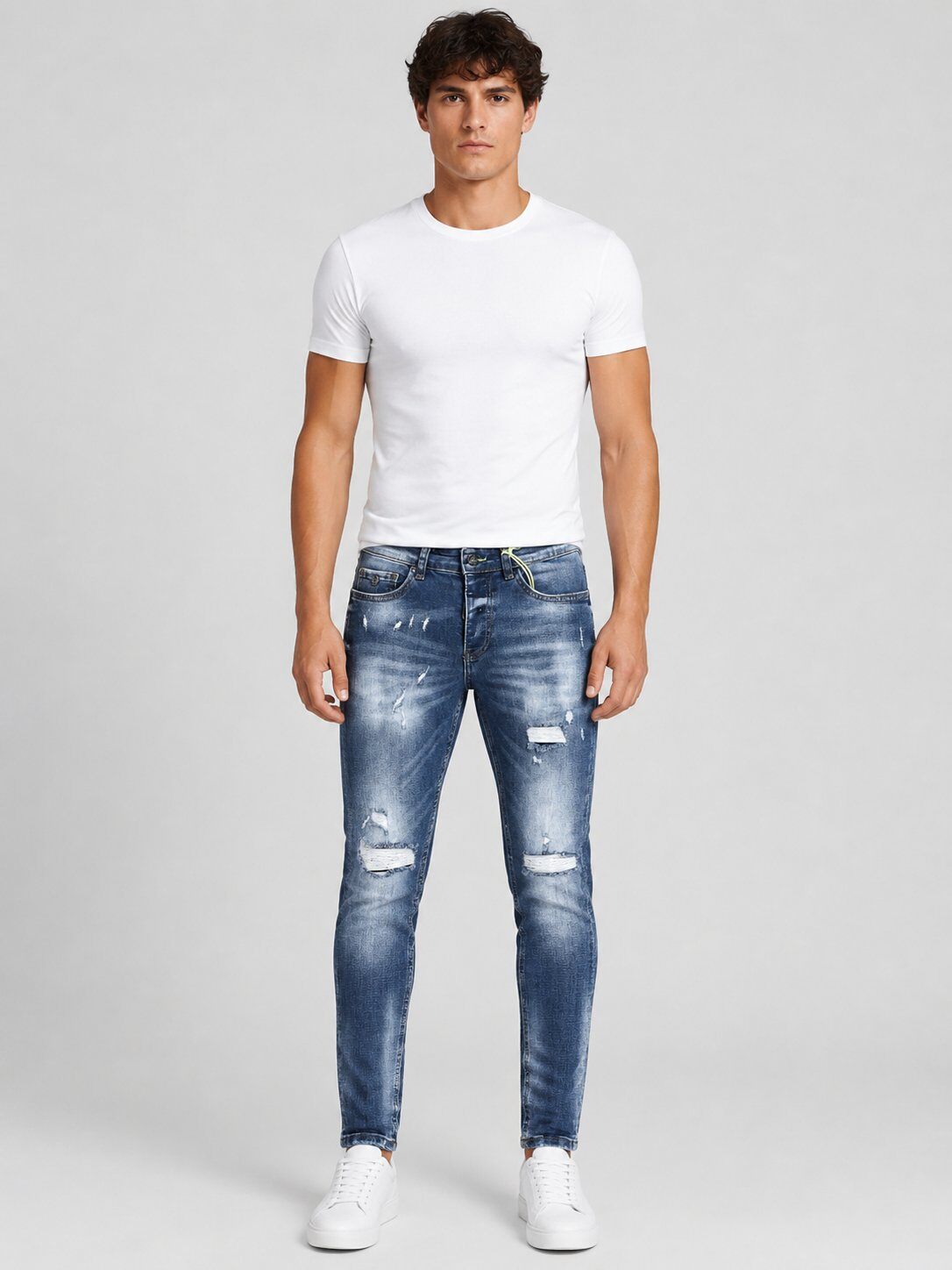 Grossista Mentex Homme - Jeans Blu Strappati Street